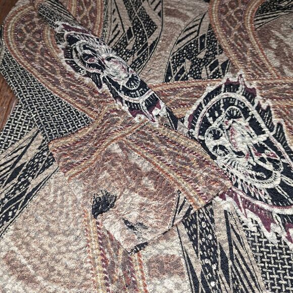 Large Conrad C Collection Long Sleeve Round Neck Textured Pullover Shirt Top - Picture 3 of 5